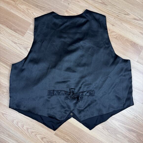 Women's Vest Vintage Leather 3X 90s Patchwork Funky Boho Abstract *Small Flaw* - Picture 5 of 6